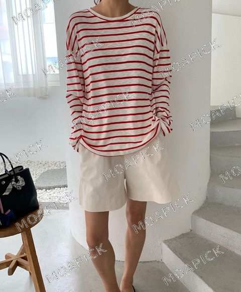 슬럽단가라긴팔티셔츠