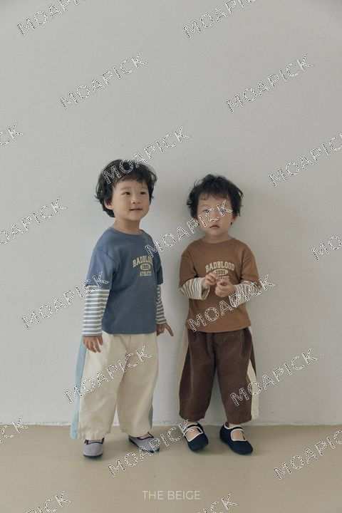 와끼배색골덴팬츠