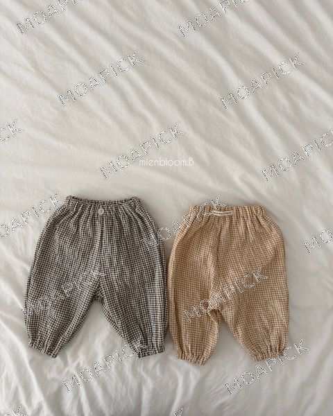 체크조거팬츠