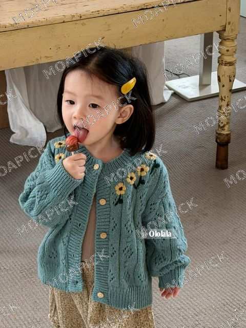 데이지자수니트가디건