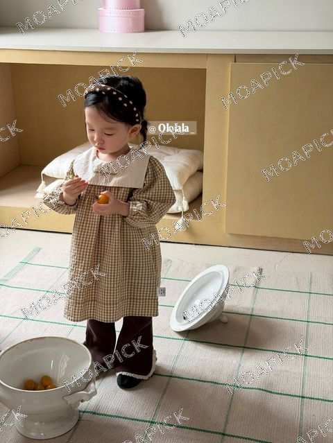 라떼체크원피스