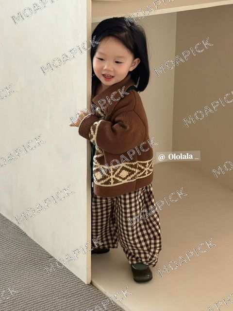 브라우니체크벌룬팬츠