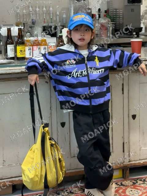 블루단가라후드집업
