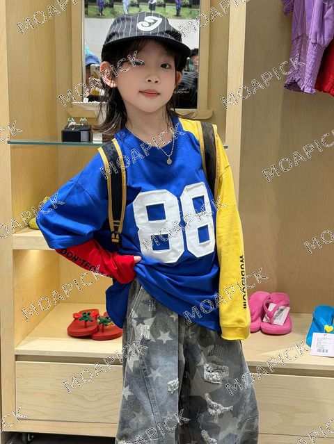 팔팔배색레이어드티셔츠