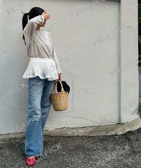 레이어드주름에이프런엄마