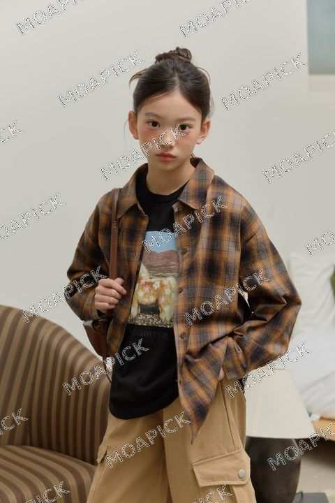 H01오버핏체크셔츠
