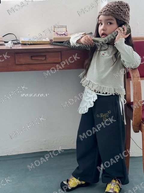 리본자수팬츠