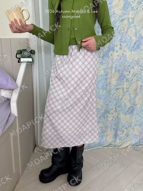 체크리본스커트