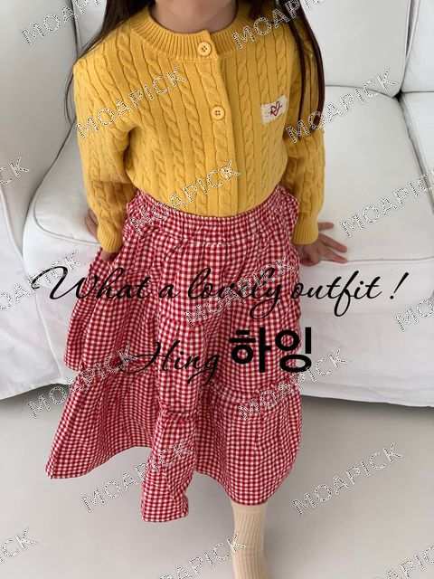 잔체크롱스커트