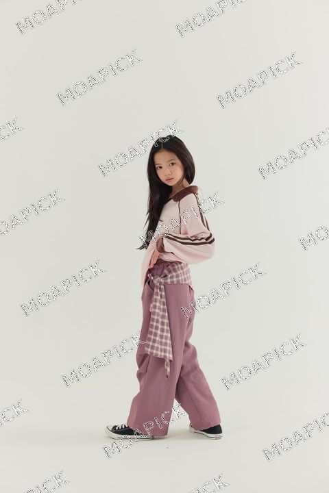 체크듀엣바지