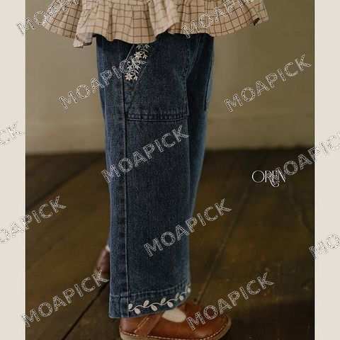 메이플자수데님팬츠