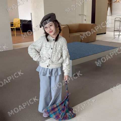 우븐펀칭가디건