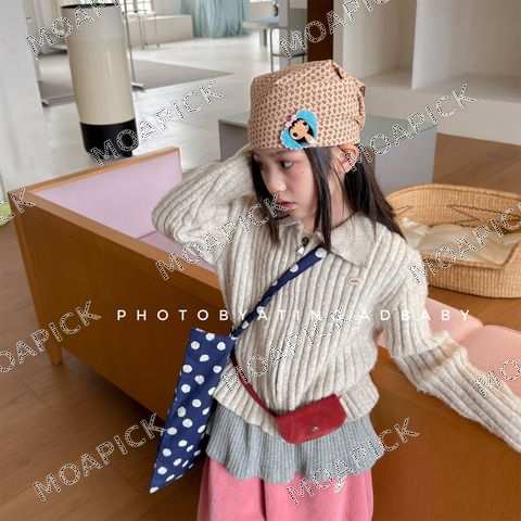 파우더카라니트가디건