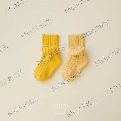 골지울양말 옐로우세트 (2P)