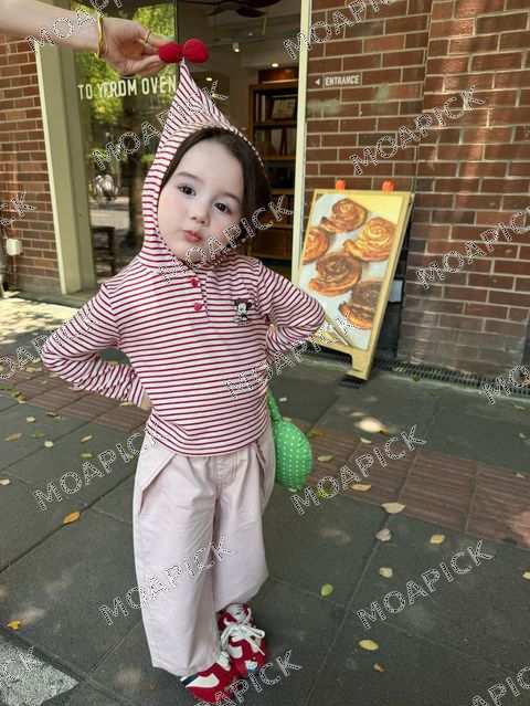 레드리본단가라후드티셔츠