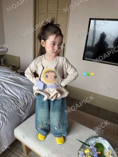 버튼데님청바지