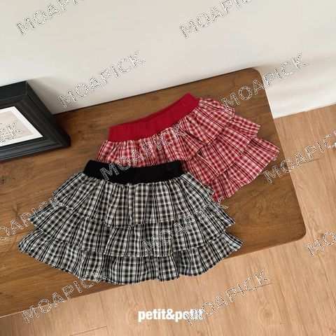 체크캉캉스커트