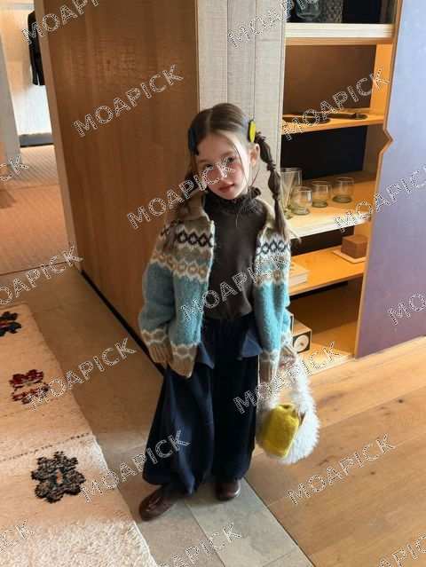 아크로배색가디건