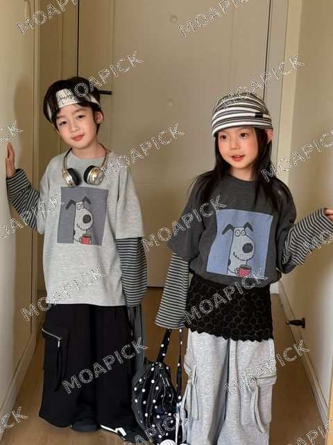 도그단가라레이어드티셔츠