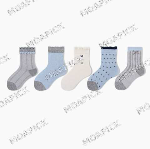 블루꽃리본양말세트