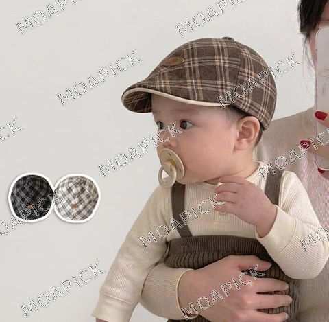 체크헌팅캡모자