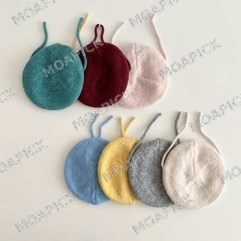 파스텔끈니트베레모자