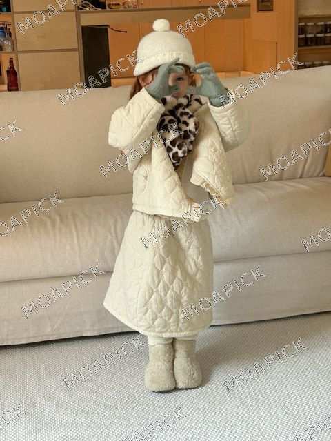 레이스퀼팅스커트상하세트