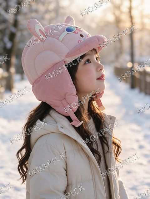 고글애니멀패딩귀달이모자