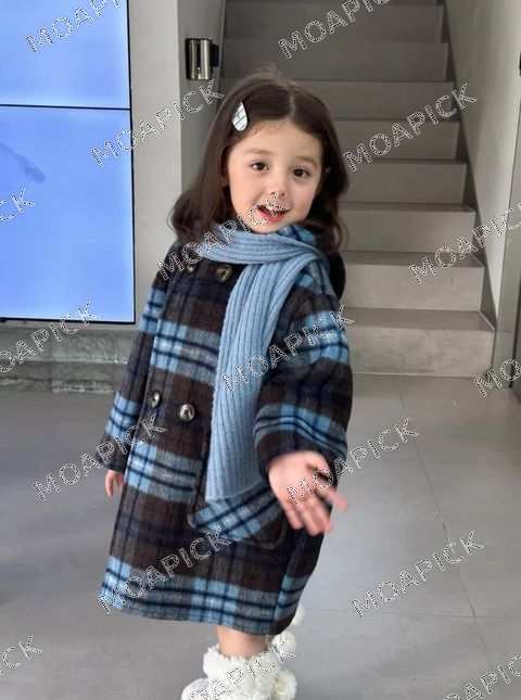 체크후드더블코트
